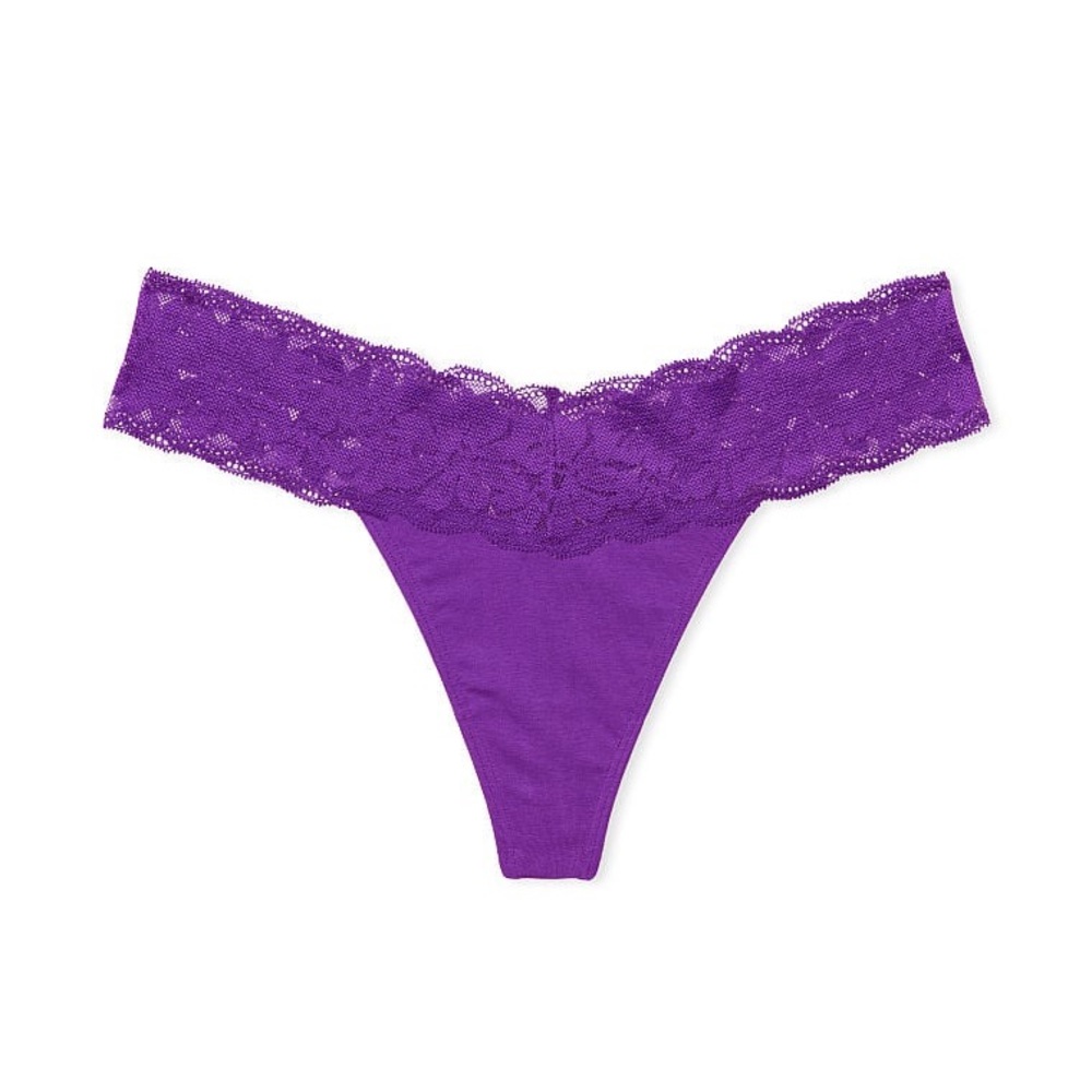 Victoria’s Secret PINK Lace Trim Thong Panty
